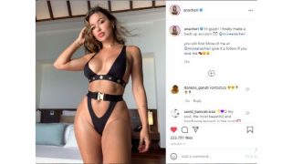 Ana Cheri Leak Teasing in Bikini On Beach Video