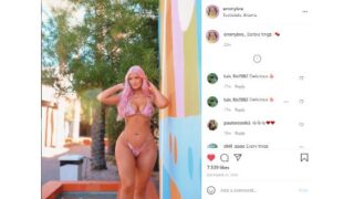 Emmybre Leaked Nudes Twerking In Black Thong Teasing 12