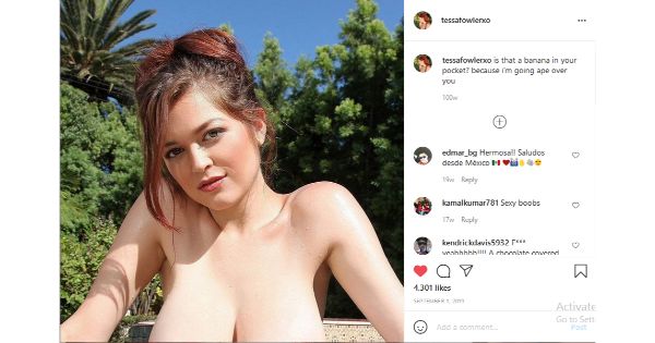 Tessa Fowler Nude Teasing in Black lingerie Porn Video Leaked