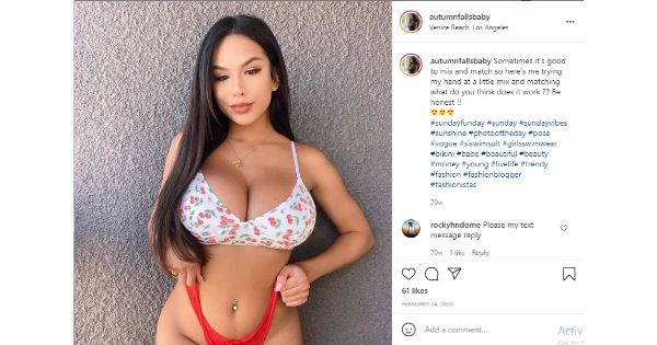 Autumn Falls Nude Red Lingerie Teasing Onlyfans Porn Video