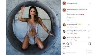 Brittney Palmer Nude Red Bikini Teasing Video Leaked 19