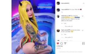 purple bitch nude tease in the pool video 2