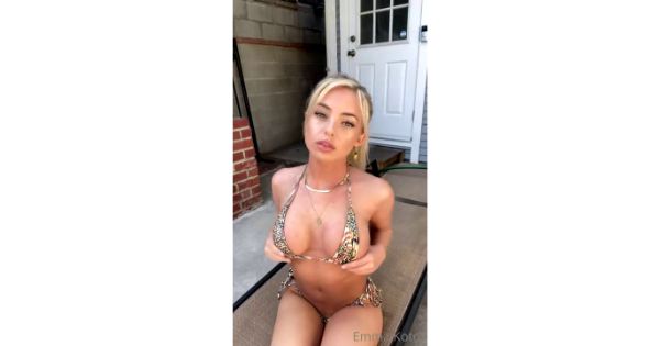 Emma Kotos Outdoor Bikini Strip Onlyfans Video Leaked