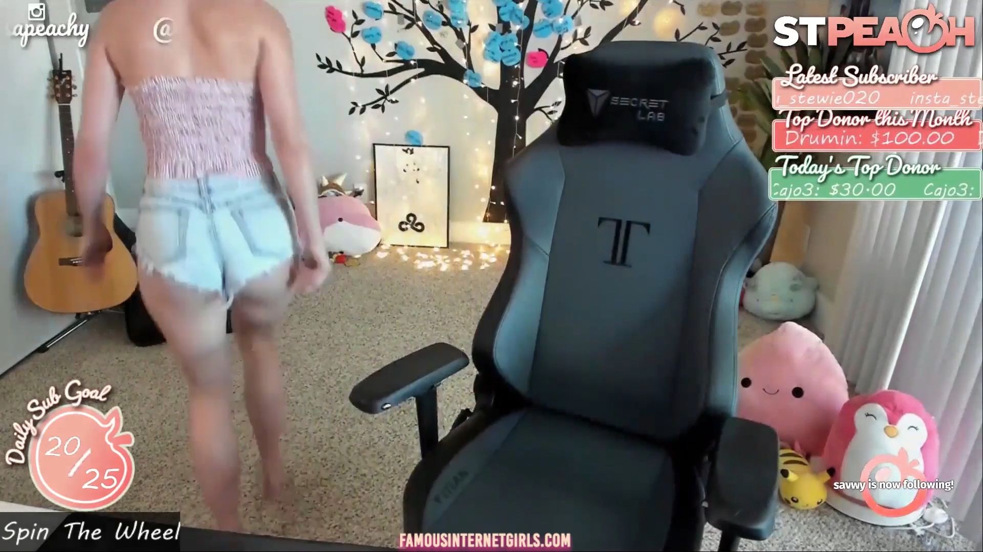 STPeach Teasing Ass On Twitch Stream 5427da