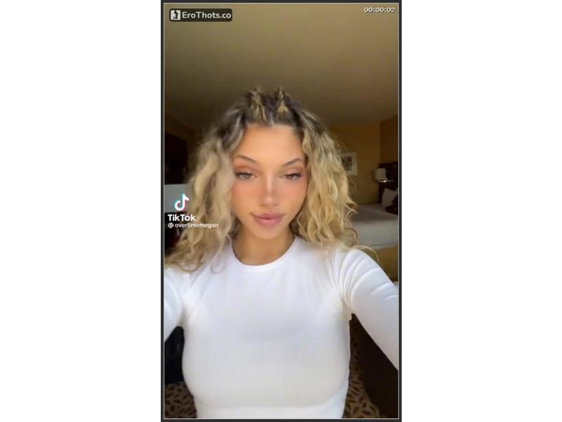 Overtime Megan hot babe teasing