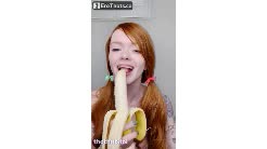 WeeJulieTots only fans video Banana Tease 845